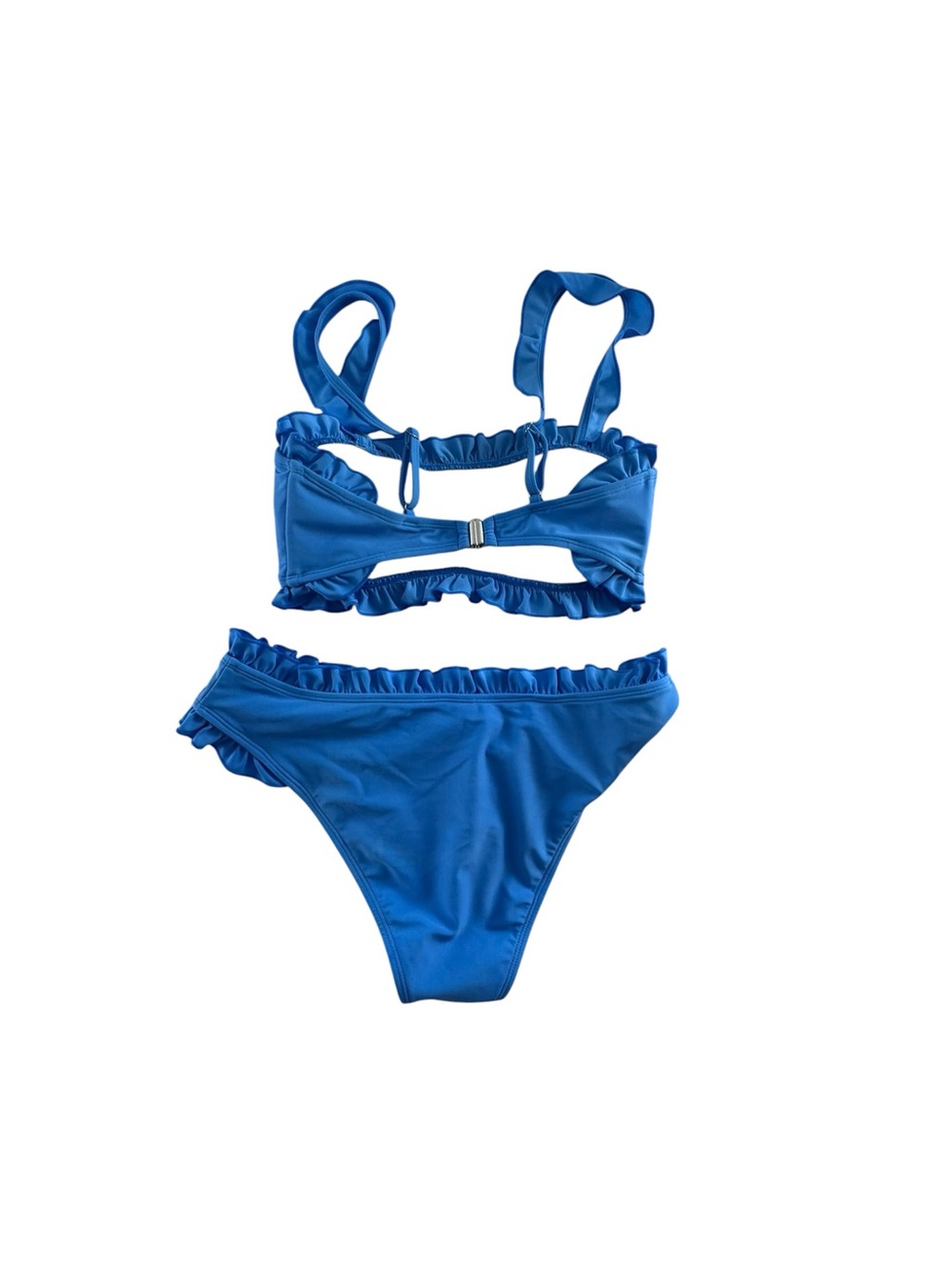 Pink Lily Royal Blue Ruffle Bikini Set - Picture 2 of 9